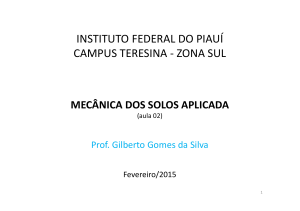 Gilberto - Mecânica dos solos aplicada aula 02