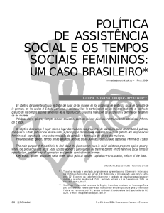 política de assistência social e os tempos sociais femininos