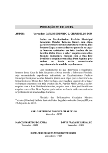 indicação nº 131/2015. - Câmara Municipal De Alto Garças
