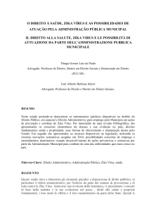 O DIREITO À SAÚDE, ZIKA VÍRUS E AS POSSIBILIDADES DE