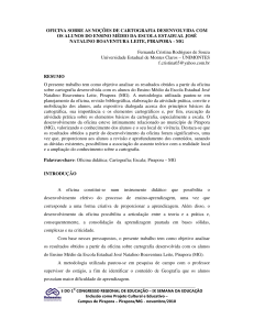 oficina sobre as noções de cartografia desenvolvida