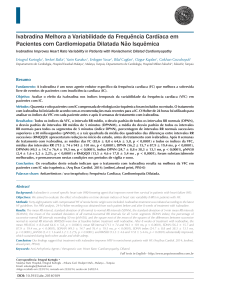 Ivabradina Melhora a Variabilidade da Frequência Cardíaca em