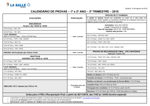 calendário de provas 2007