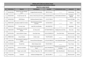 projetos habilitados - Cultura-MG
