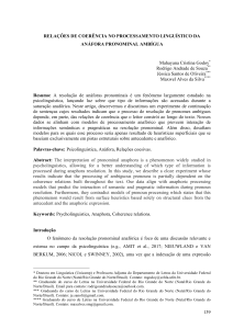 139 RELAÇÕES DE COERÊNCIA NO PROCESSAMENTO