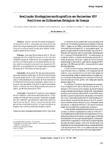 Avaliação Ecodopplercardiográfica em Pacientes HIV