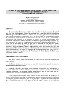 O Poder de Polícia na Administração Pública Federal Brasileira