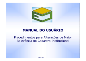 manual altera&ccedil;&otilde;es de maior relev&acirc;ncia - e-MEC