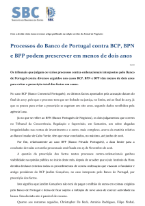 Processos do Banco de Portugal contra BCP, BPN e BPP podem
