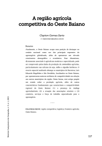 A região agrícola competitiva do Oeste Baiano - AGB