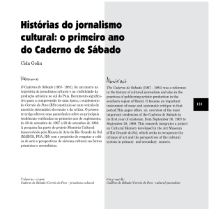 Histórias do jornalismo cultural: o primeiro ano do Caderno de