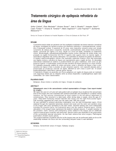 Tratamento cirúrgico de epilepsia refratária da área da língua