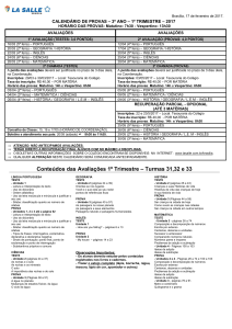 3º Ano - Rede La Salle