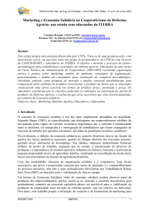 Marketing e economia solidária no cooperativismo de reforma agrária