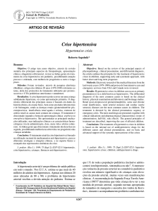 Crise hipertensiva - Jornal de Pediatria