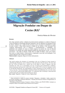 Migração Pendular em Duque de Caxias (RJ)