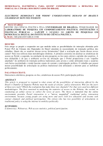 democracia eletrônica para quem? compreendendo a