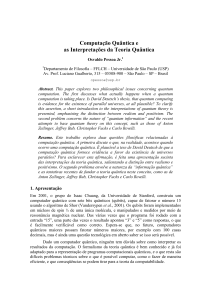 Computação Quântica e as Interpretações da Teoria Quântica