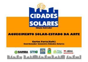 Cidades solares em Salvador - Carlos Faria Café DASOl