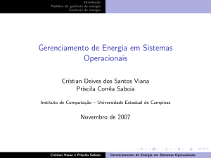 Gerenciamento de Energia em Sistemas Operacionais - IC