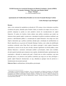 Apontamentos do Neoliberalismo Brasileiro no Governo Fernando