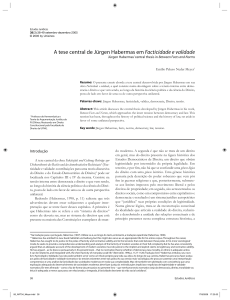 A tese central de Jürgen Habermas emFacticidade e