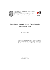 Entropia e a Segunda Lei da Termodinâmica Exemplo de Aula