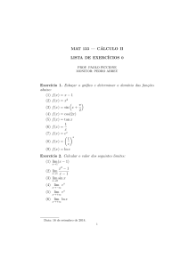 Lista de exercícios 0 - IME-USP