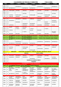 CALENDÁRIO DE PROVAS 2º BIMESTRE 17/04 A 30/06