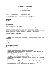 INFORMAÇÕES AO PACIENTE Toragesic trometamol