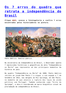 Os 7 erros do quadro que retrata a independência do Brasil