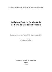 Código ética do estudante de medicina do estado de Rondônia