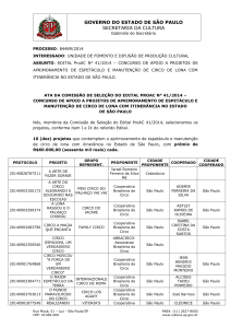 Ata da Comissão de Seleção de Projetos