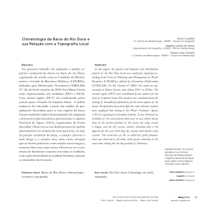 Climatologia da Bacia do Rio Doce e sua Relação com a