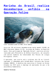 Marinha do Brasil realiza desembarque anfíbio na Operação Felino