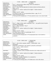 6º EFII - SIMULADO - 1º TRIMESTRE DISCIPLINA MATÉRIA
