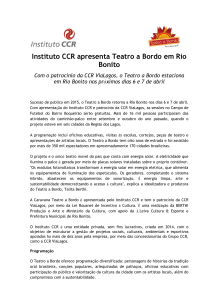 Instituto CCR apresenta Teatro a Bordo em Rio Bonito