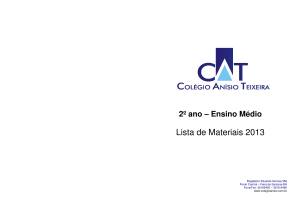 Lista de Materiais 2013 - Colégio Anisio Teixeira de Feira de Santana