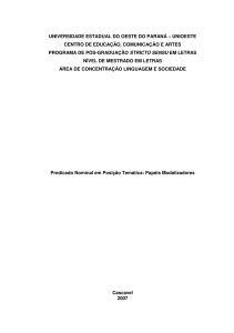 universidade estadual do oeste do paraná – unioeste centro de