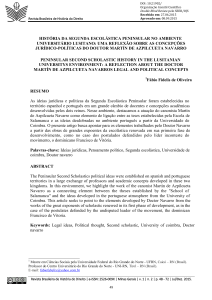 HISTÓRIA DA SEGUNDA ESCOLÁSTICA PENINSULAR NO