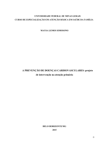 A PREVENÇÃO DE DOENÇAS CARDIOVASCULARES: projeto de