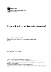 Como gerir o stress e a depressão na gravidez?