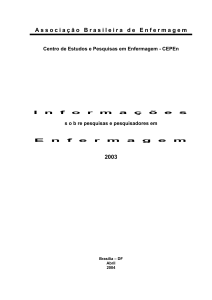 Volume XXII, 2003 - Associação Brasileira de Enfermagem