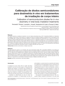 Calibração de diodos semicondutores para dosimetria in vivo em