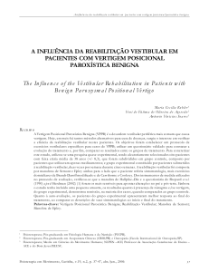 A INFLUÊNCIA DA REABILITAÇÃO VESTIBULAR EM