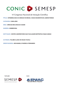 TÍTULO: EPIDEMIOLOGIA DA DENGUE NO BRASIL E SEUS