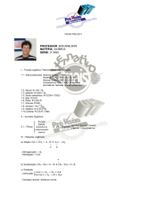 professor: edivanilson matéria: química série: 3º ano