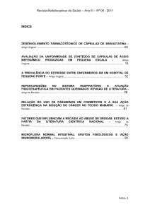 Revista Multidisciplinar da Saúde – Ano III – Nº 06