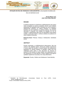 1 SITUAÇÃO DE RUA DE CRIANÇAS E ADOLESCENTES: uma