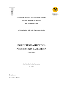 insuficiência hepática pós-cirurgia bariátrica